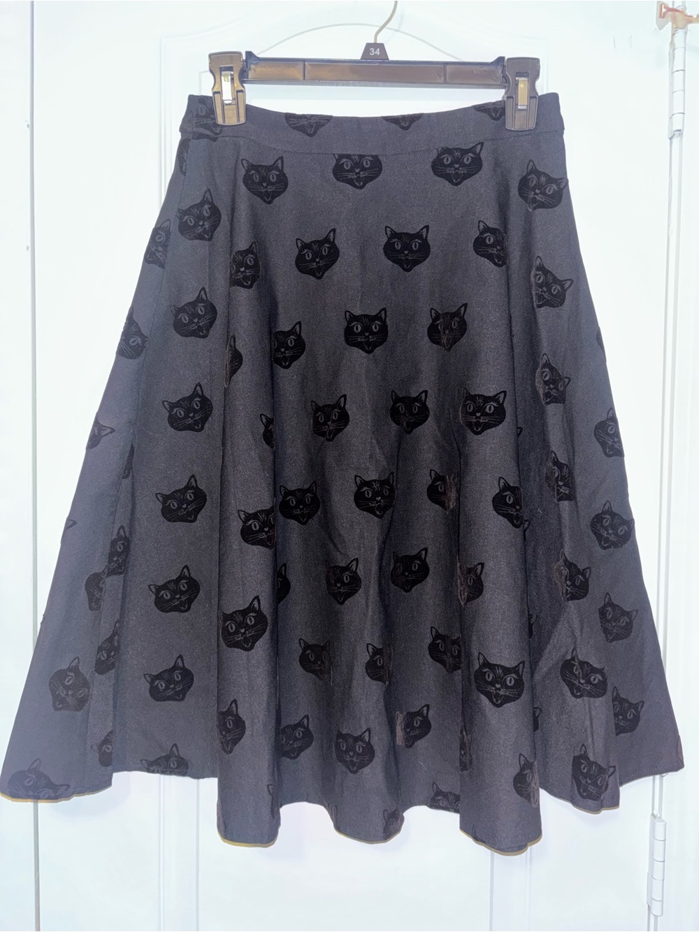 Modcloth Velvet Cat Skirt